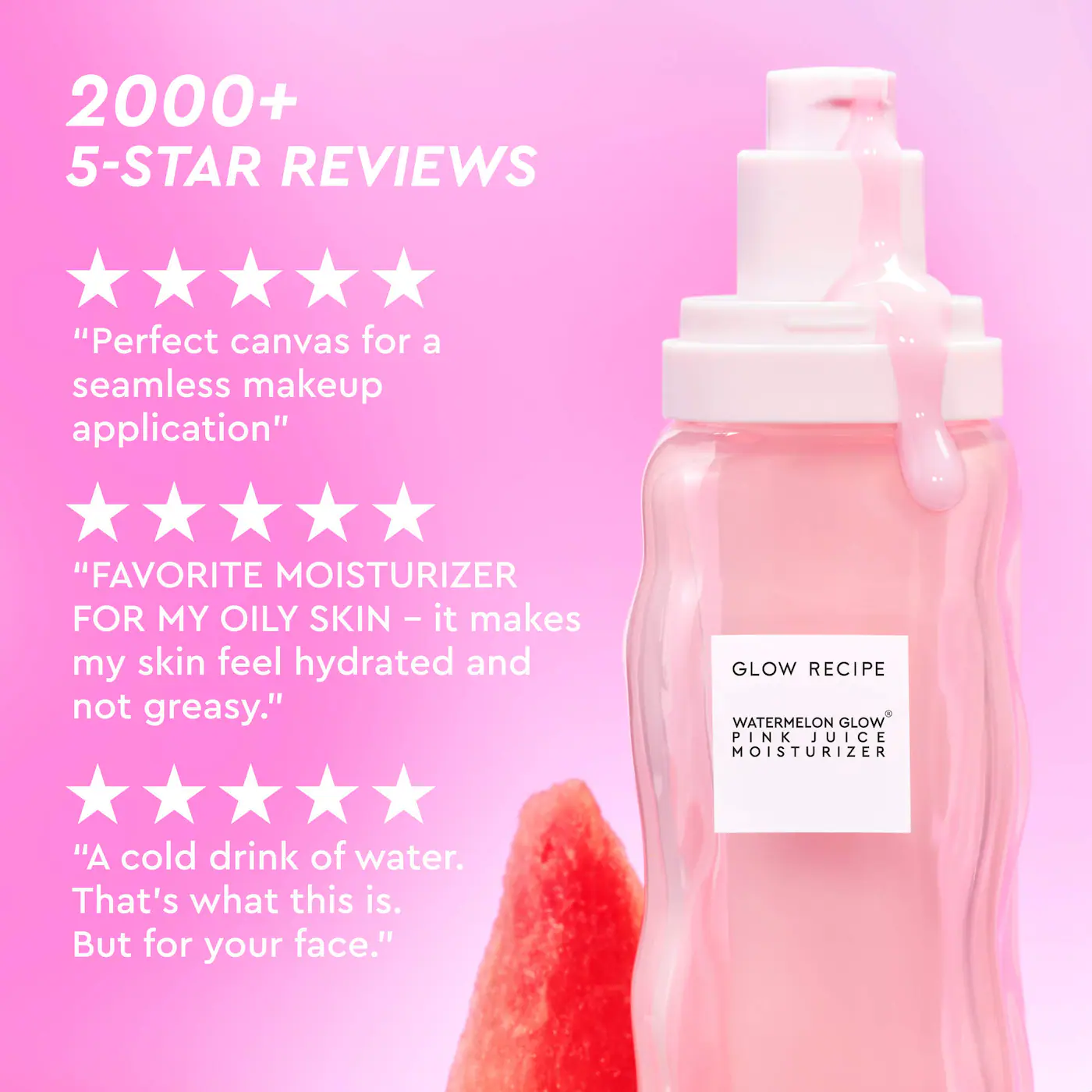 Receta Glow - Hidratante recargable sin aceite de jugo rosa de sandía - Imagen 2