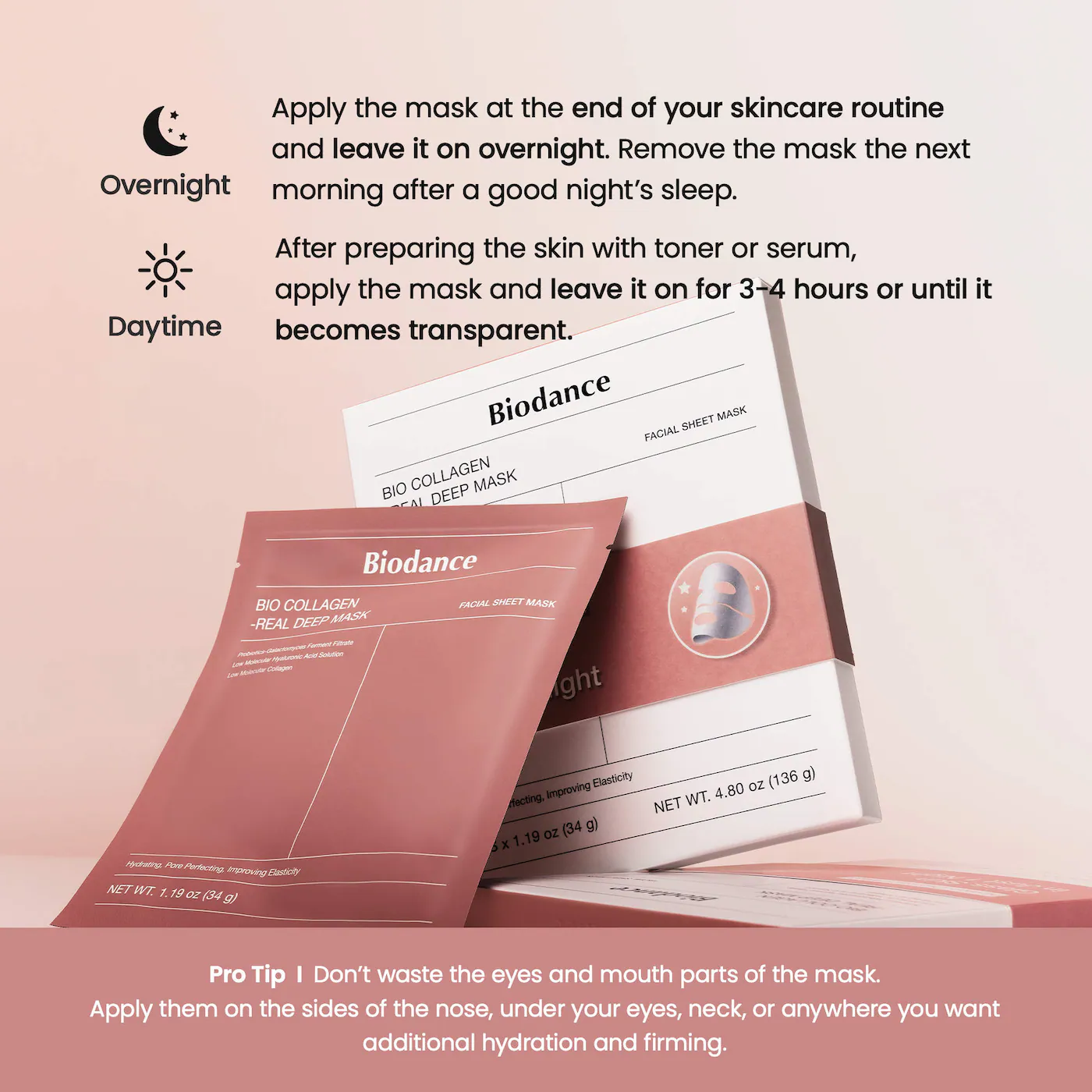 Biodanza - Mascarilla profunda de colágeno biológico para minimizar los poros y reafirmar la piel. - Imagen 3