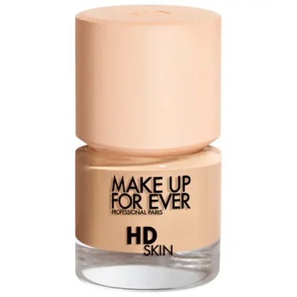 MAKE UP FOR EVER - Base de maquillaje mate natural resistente al agua de larga duración HD Skin