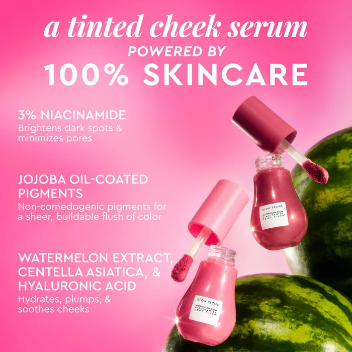 Glow Recipe - Watermelon Glow Niacinamide Dewy Flush - Suero iluminador Rubor - Imagen 7