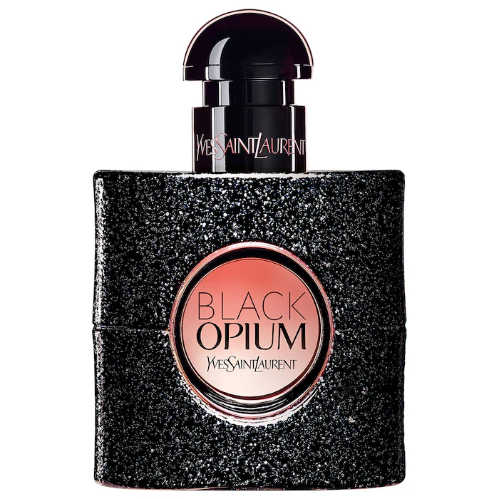Yves Saint Laurent - Black Opium Eau de Parfum con café y flores blancas